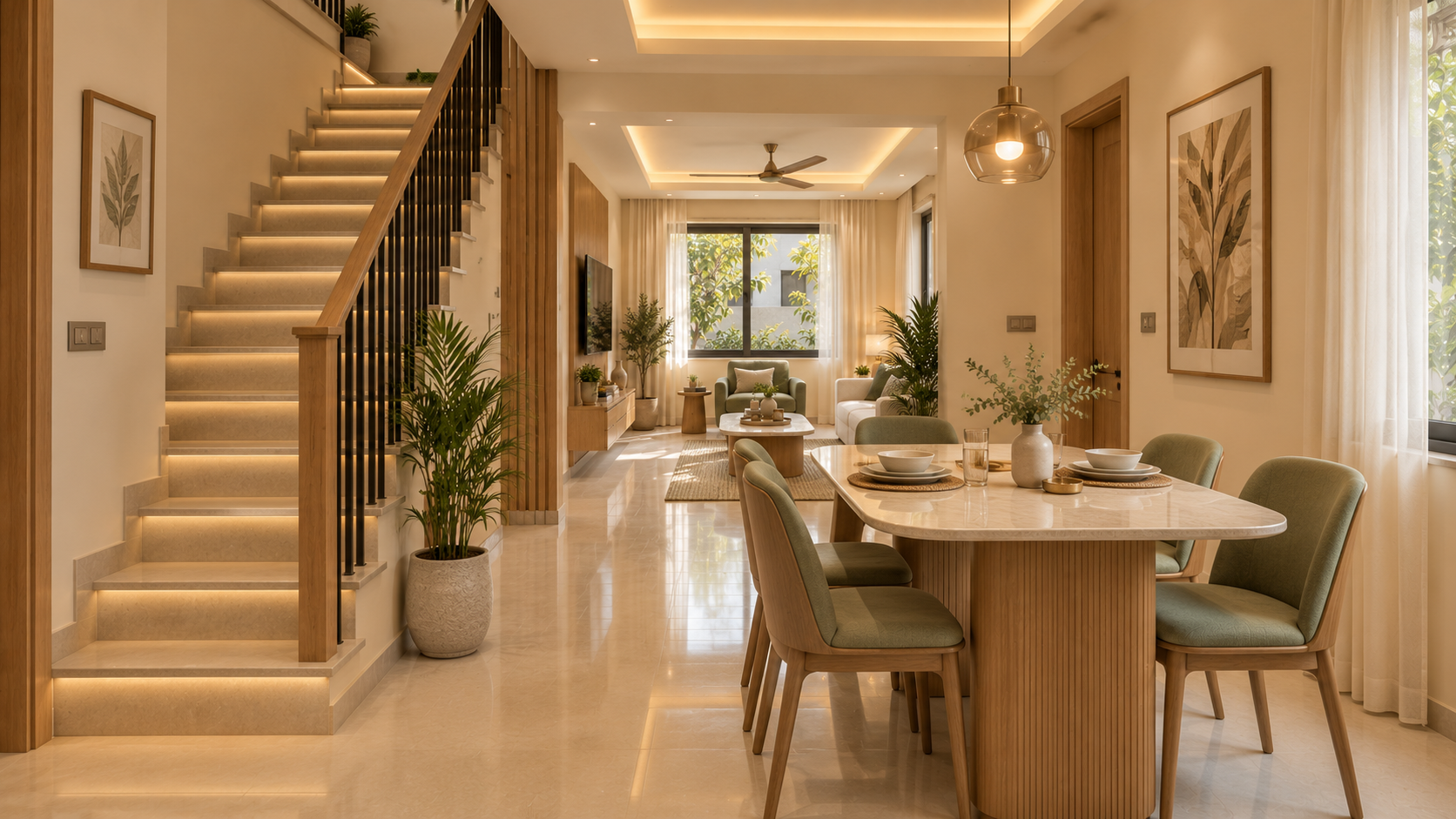 Dining and staircase